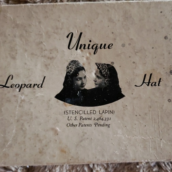 Vintage child leopard hat unique